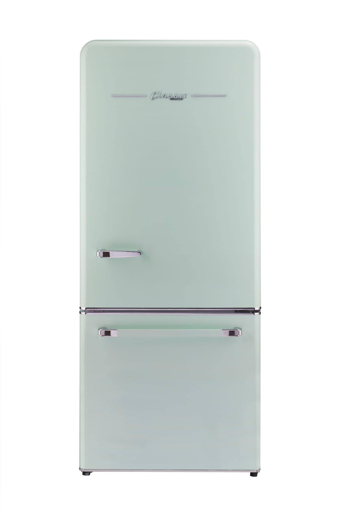 Unique Appliances UGP-510L AC Classic Retro 30 inch Wide 17.7 Cu. ft. Energy Star Certified Bottom Freezer Refrigerator with Wine Rack