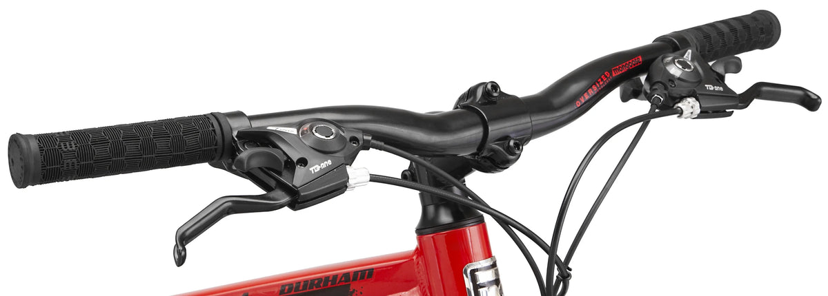 26 - In. Durham Unisex Mountain Bike, Red and Black, 21 Speeds