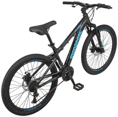 Mongoose 24" Durham Mountain Bike, 21 Speeds, Black