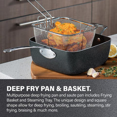 20-Piece Aluminum Ultra - Durable Non - Stick Diamond Infused Cookware and Bakeware Set