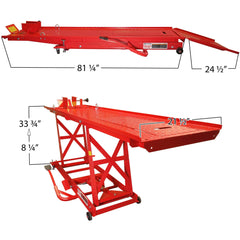 1.000 lb Hydraulic Motorcycle Lift Table Extra Long Heavy Duty