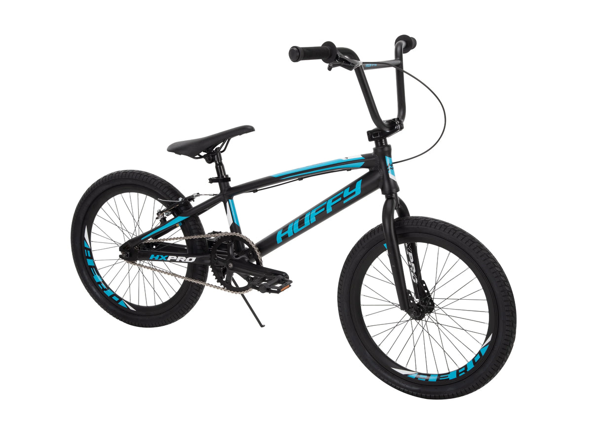 20 - Inch BMX Bikes HX - Pro Bike, Black with Teal, Aluminum Frame