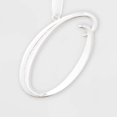 Metal Monogram Christmas Tree Ornament Letter O Silver - Wondershop