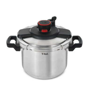 T - Fal Clipso Stainless Steel Pressure Cooker Cookware - 6.3 qt - Silver