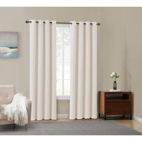 Member's Mark Renwick Grommet Window Panel Pair - Ivory - 52x84