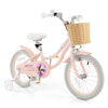 Prorider 16" Kid'S Bike with Training Wheels Adjustable Handlebar Seat Handbrake Pink