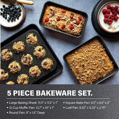 20-Piece Aluminum Ultra - Durable Non - Stick Diamond Infused Cookware and Bakeware Set