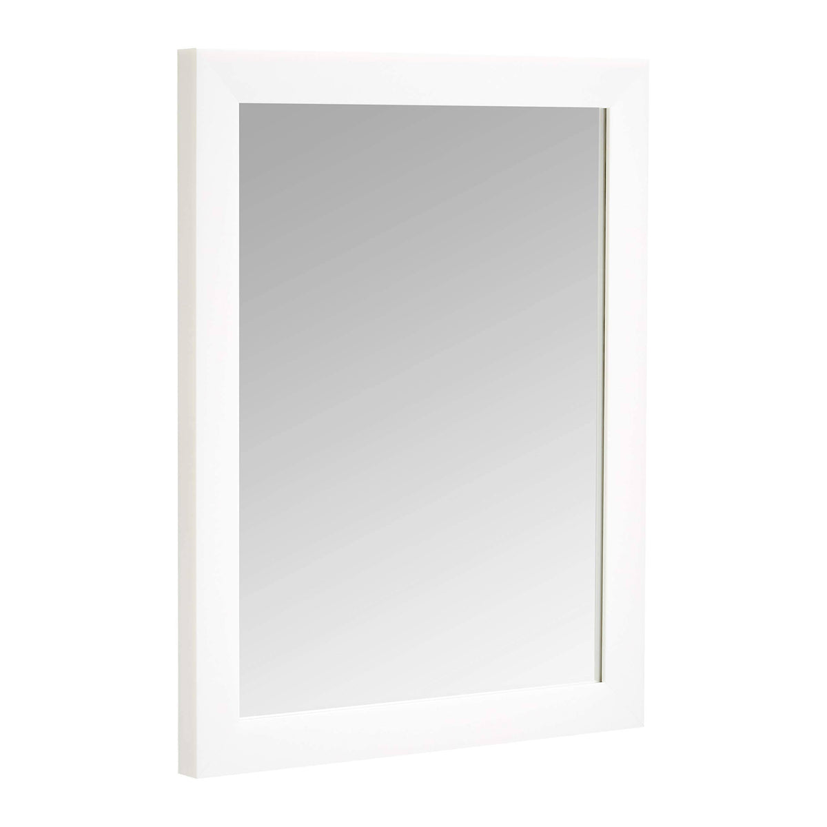 Basics Rectangular Wall Mirror 16 inch x 20 inch - Standard Trim, White