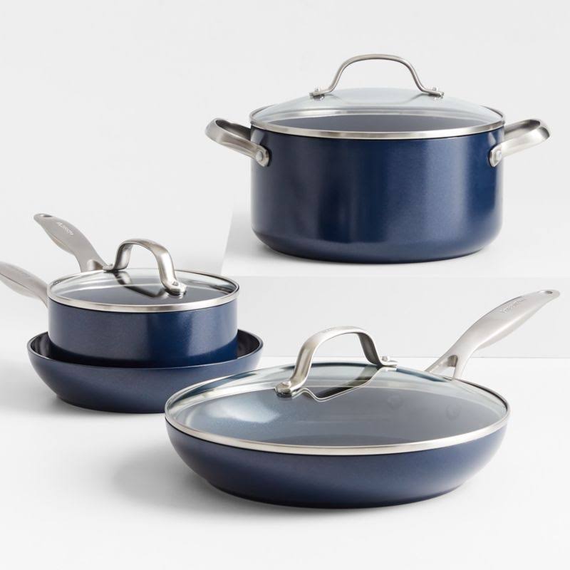 GreenPan Performance Pro Ceramic 7-Piece Midnight Blue Cookware Set