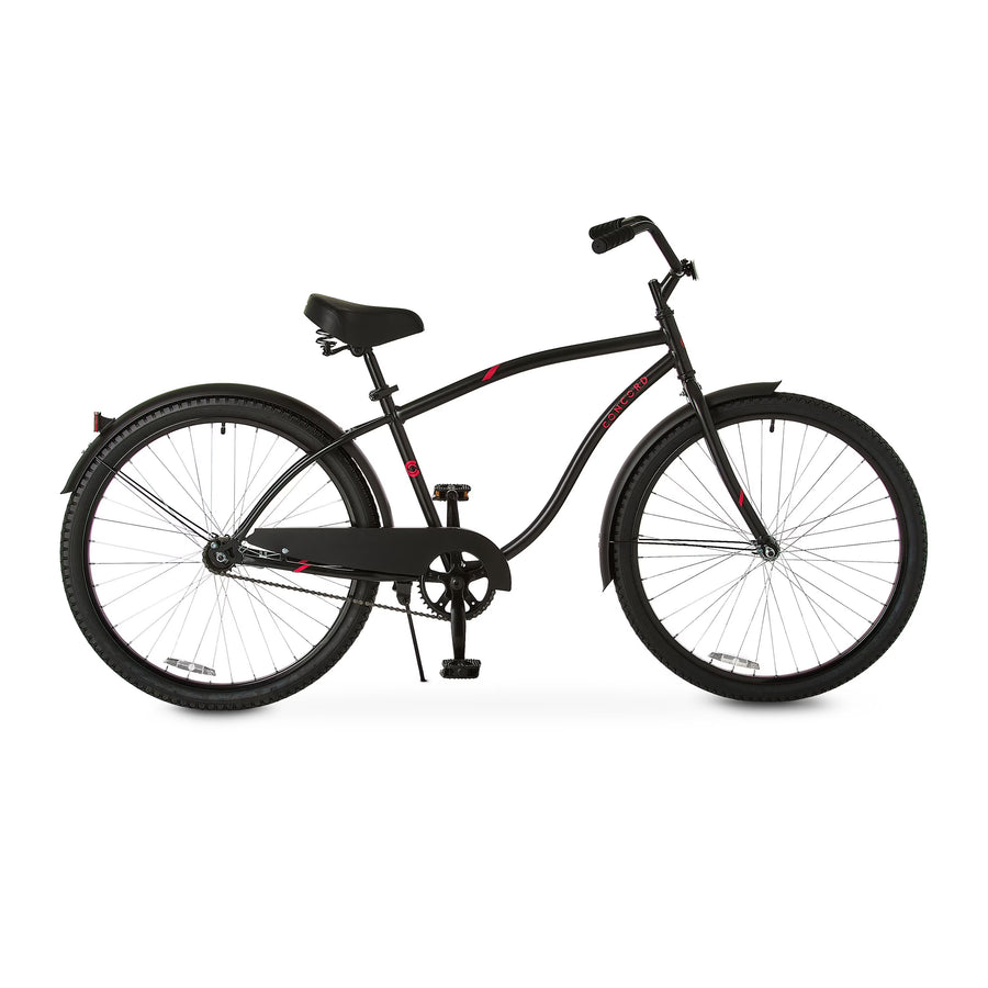 Concord 26" Pacifica Cruiser Bike, Fits Riders 5'0"+, Black, Men'S