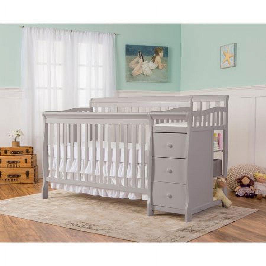 Dream on Me Brody 5 - in - 1 Convertible Crib Adjustable Mattress Crib & Changer Pearl Gray