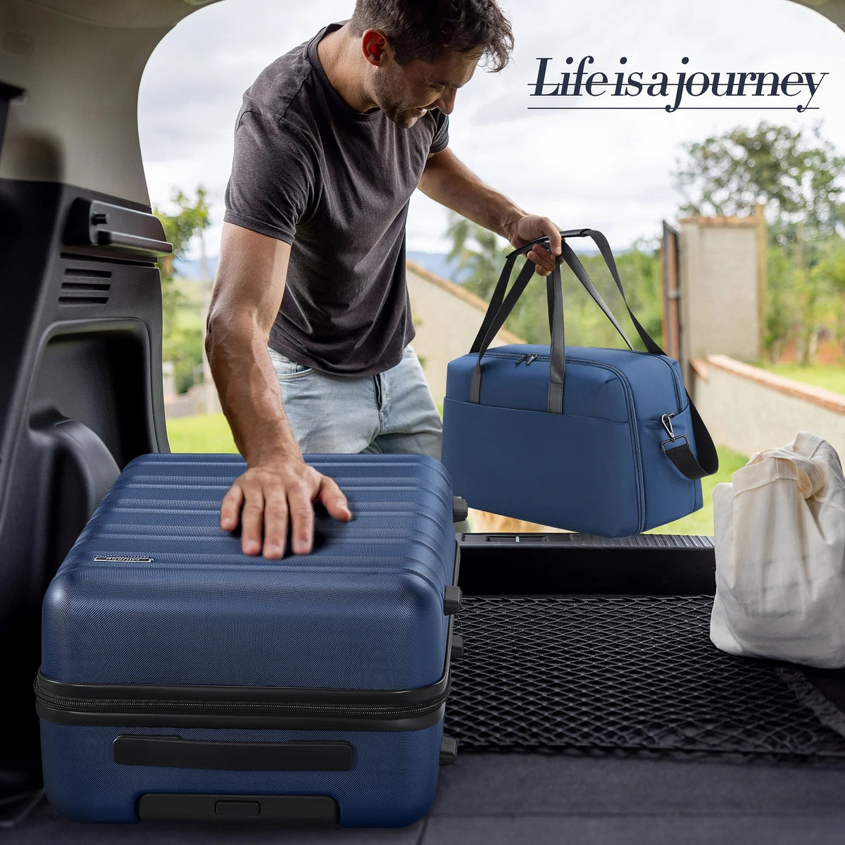 MIUSSE Luggage Sets 3 Piece, 20 in Carry on Luggage with Wheels, 100% PC Hardshell Suitcase with TSA Lock, Carry on Suitcases Airline Approved with Travel Backpack for Men Women