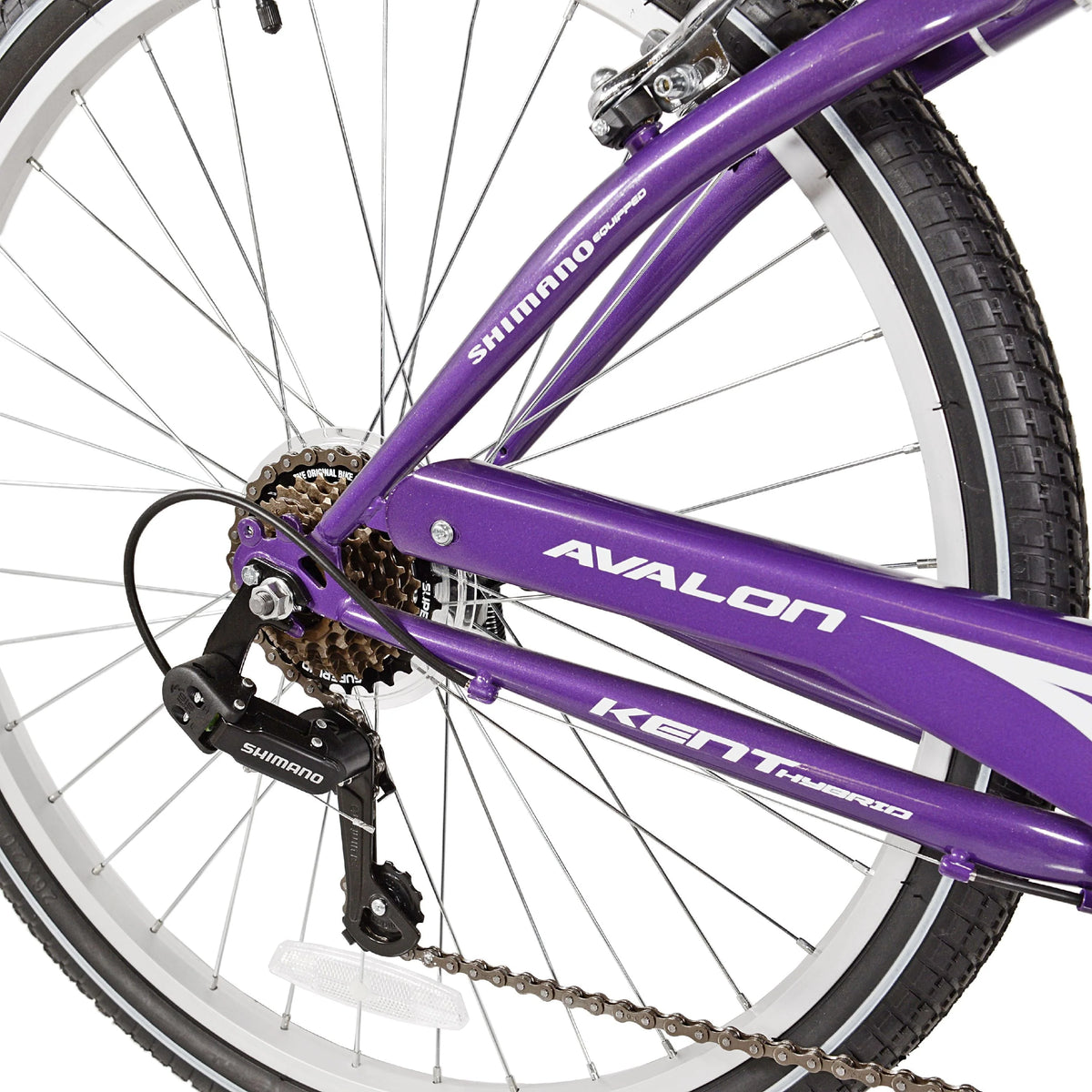 Kent Bicycle 26 In. Avalon Comfort Women'S Full Suspension Hybrid Bike, Purple