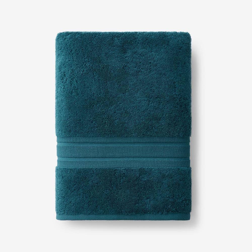 The Company Store Company Cotton Deep Teal Solid Turkish Cotton Bath Towel