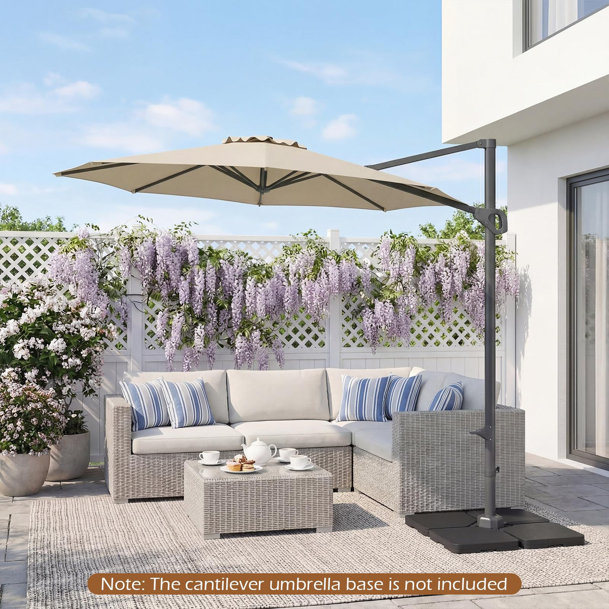 Tangkula 10ft Patio Umbrella with Aluminum Pole