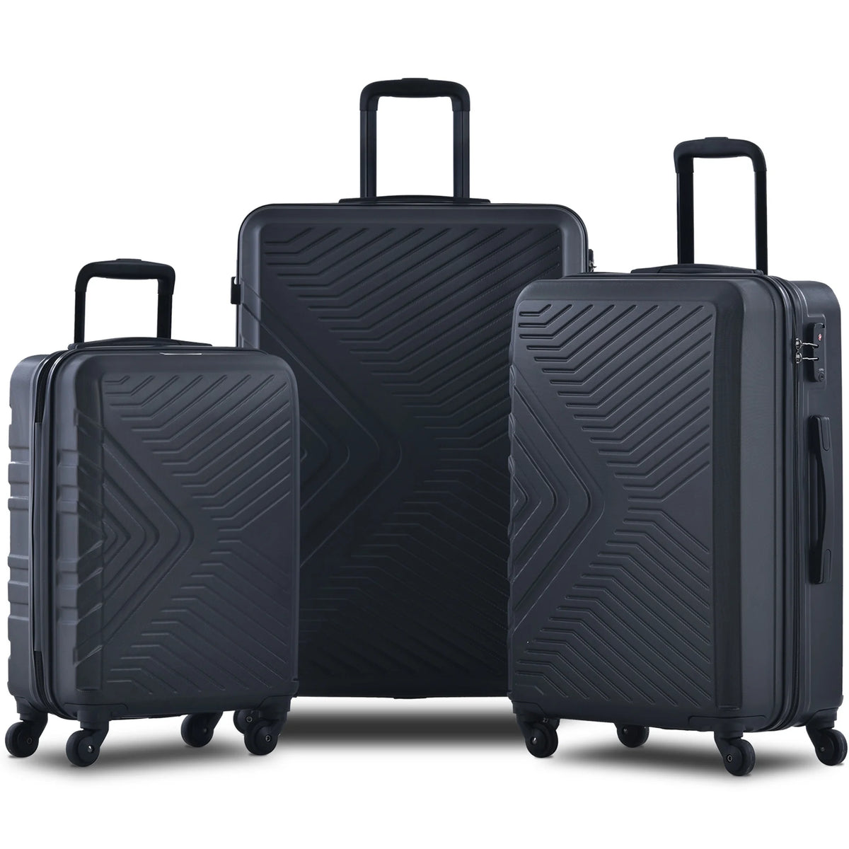 3 Piece Blue Luggage Travel Set, 20" 24" 28" Carry on Luggage with Spinner Wheels, Lightweight Hard Case Luggage Travel Suitcase Christmas Gifts for Business Trip Holiday Travel Cruise