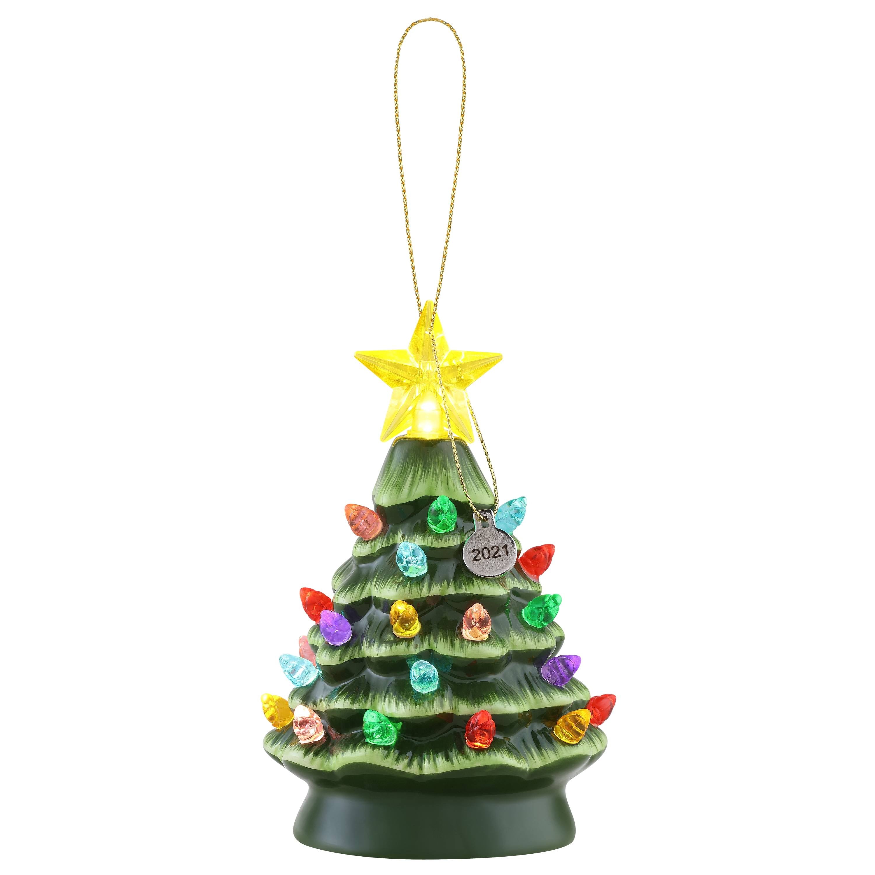 Mr. Christmas Ceramic Tree Ornament - Green - 5"