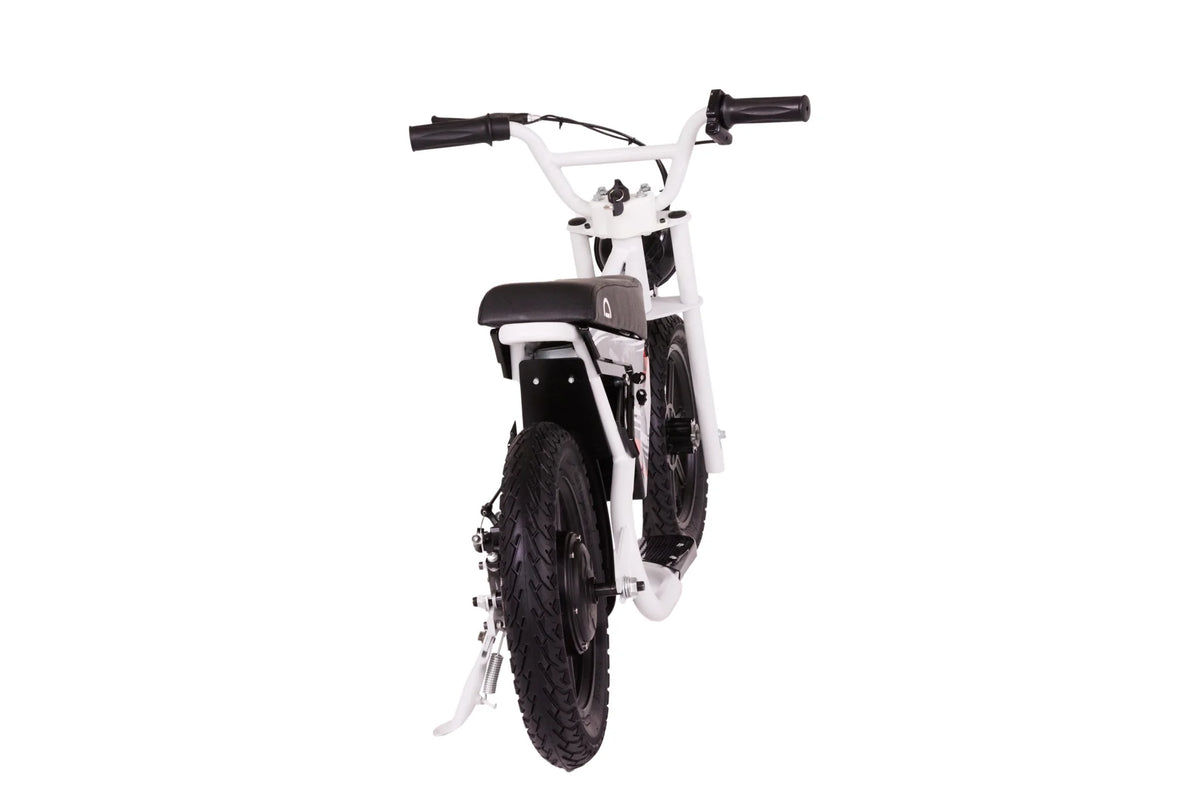 Droyd Weeler Electric Mini Bike - 24V 8ah Battery, 6 - 10 MPH, up to 8 Miles, LED Lights, Kids Ages 6+