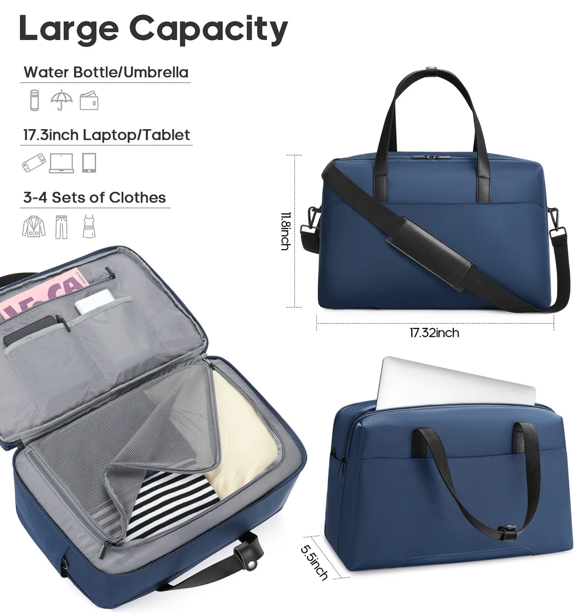 MIUSSE Luggage Sets 3 Piece, 20 in Carry on Luggage with Wheels, 100% PC Hardshell Suitcase with TSA Lock, Carry on Suitcases Airline Approved with Travel Backpack for Men Women