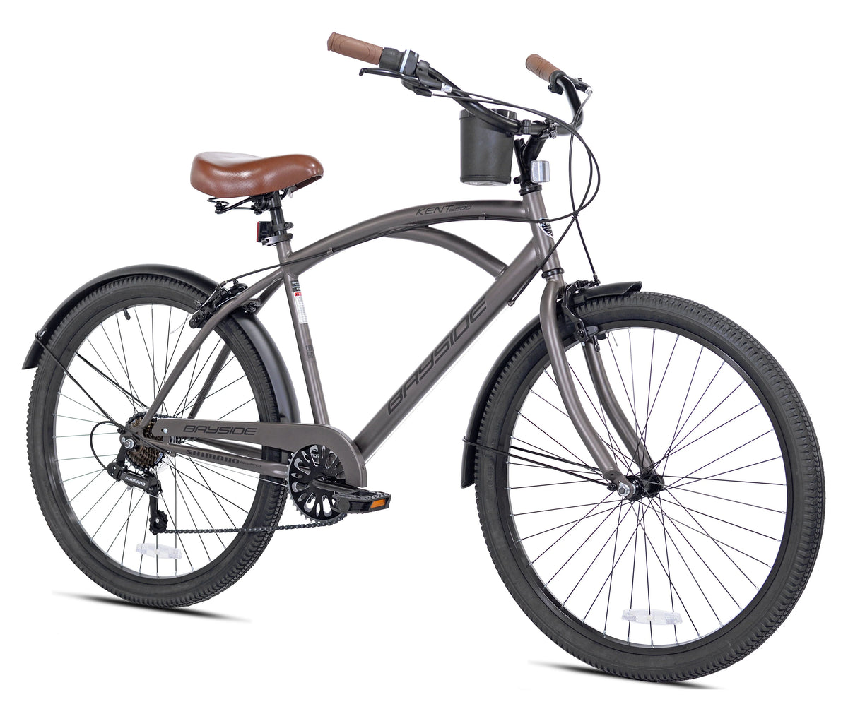 Kent 26 In. Bayside Men'S Cruiser Bike, Satin Cocoa