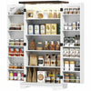 Spaco 17-Tier Kitchen Small Pantry Cabinet with 2 Doors and 6 Adjustable Shelves, Cabinet Pantry, Freestanding 5-Tier Shelving Pantries
