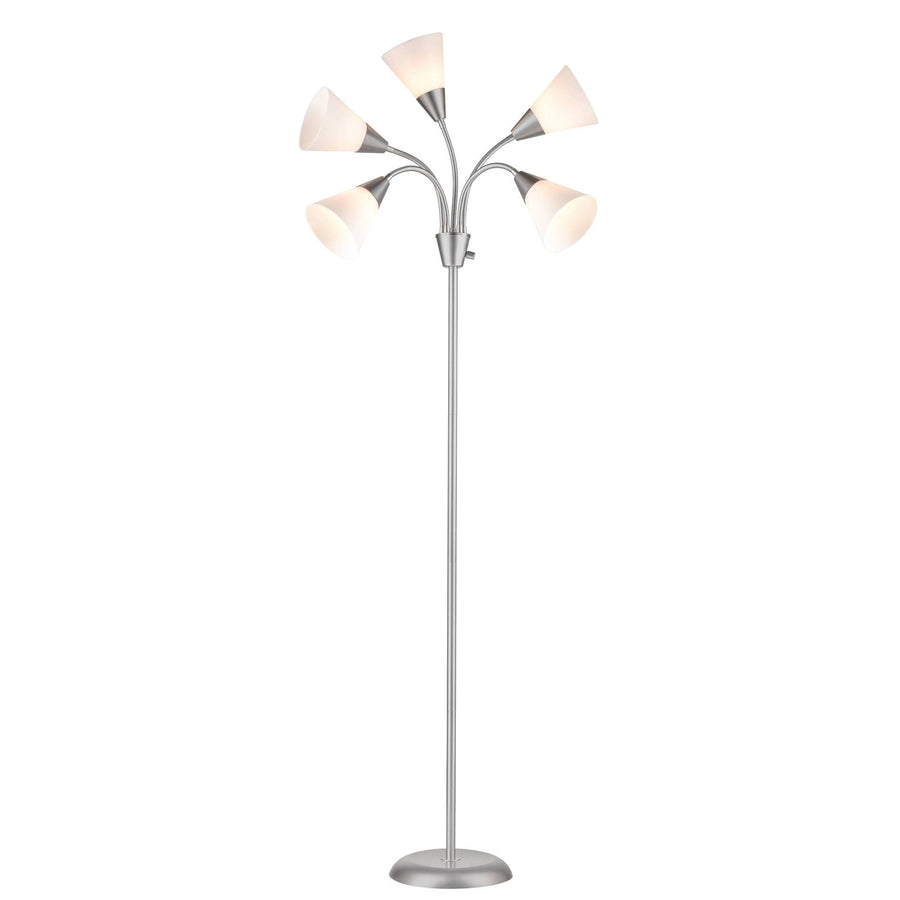 5 Head Floor Lamp (Includes Energy Efficient Light Bulb) White/Silver - Room Essentials