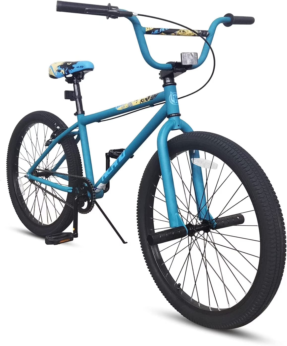 Hiland BMX BIKE 24 & 26 in, Beginner - Level to Advanced Riders with 2 Pegs for Adults, Multiple Colors