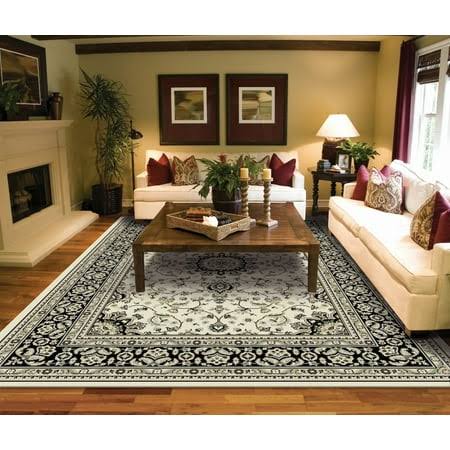 Large Area Rugs for Living Room 8x10 Ivory, Size: 8'x11', White