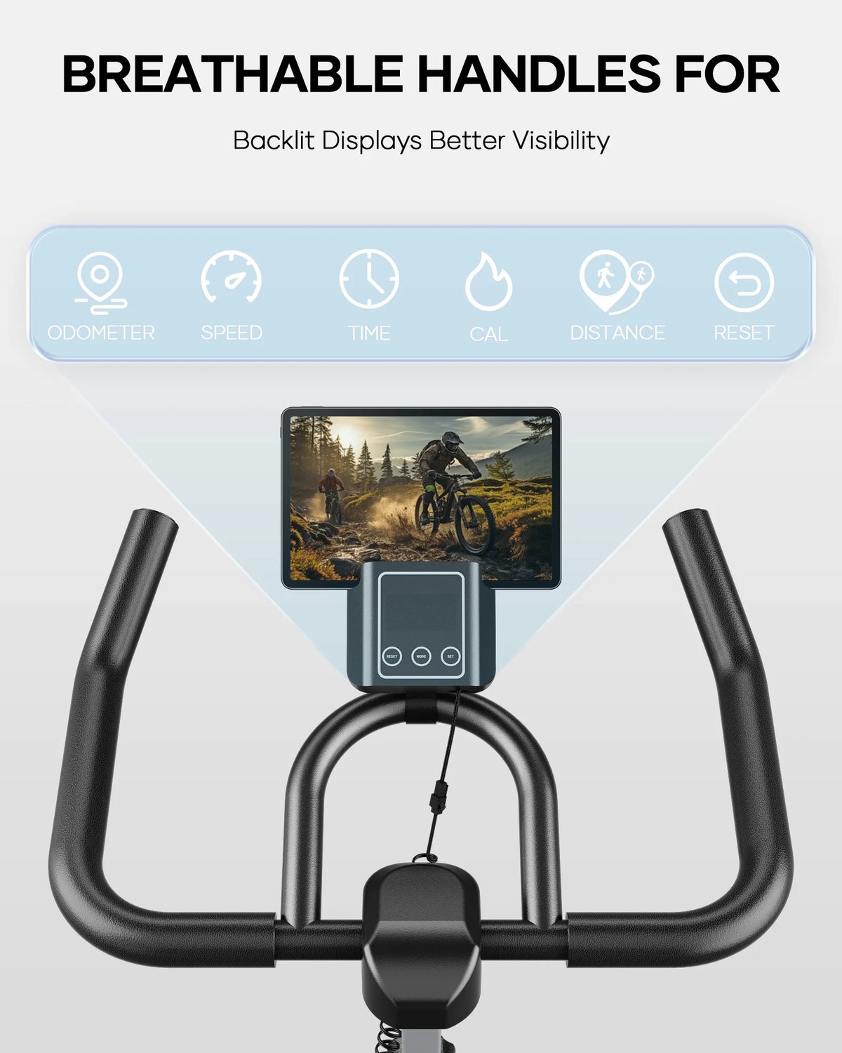 Naipo Exercise Bike Indoor Cycling Bike with 300 lb Big Seat Cushion for Home Cardio Leg Workout
