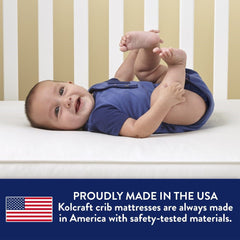 Pediatric 800 Extra Firm Ultra Deluxe. 80 Coil Crib and Toddler Mattress. White