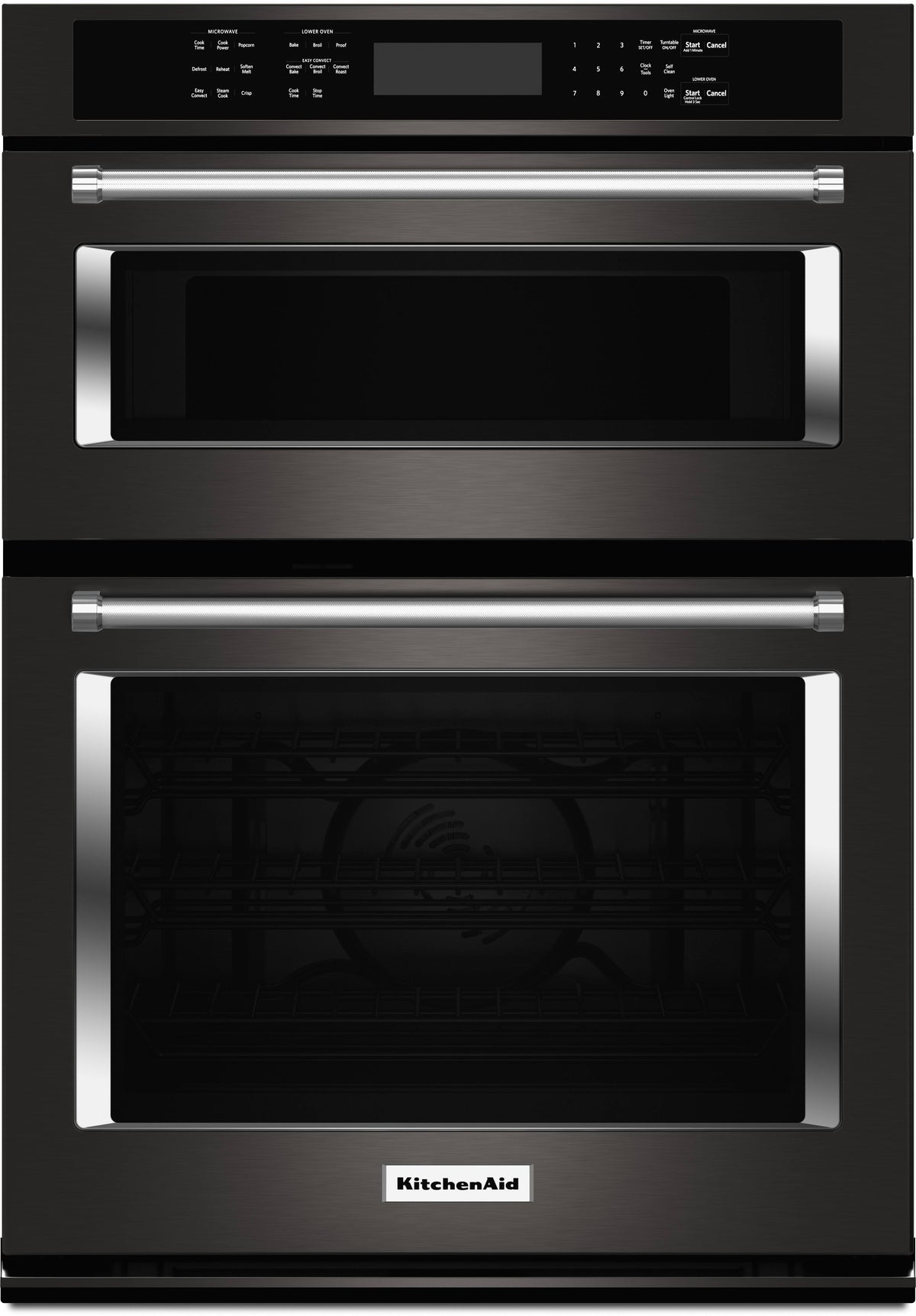 KitchenAid 30" Black Stainless Combination Convection Wall Oven