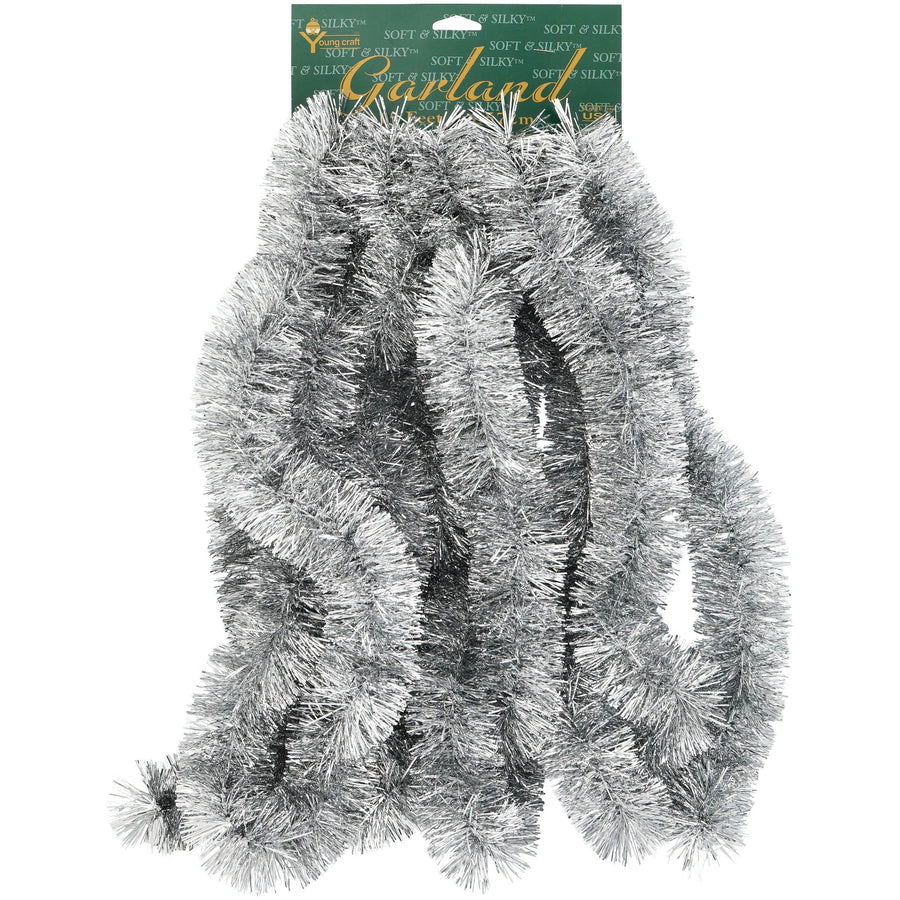 Wondershop Christmas Silver Tinsel Garland