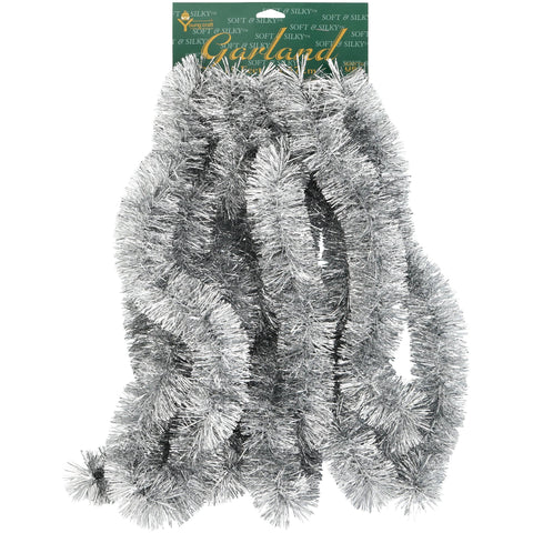 Wondershop Christmas Silver Tinsel Garland