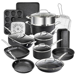 20-Piece Aluminum Ultra - Durable Non - Stick Diamond Infused Cookware and Bakeware Set