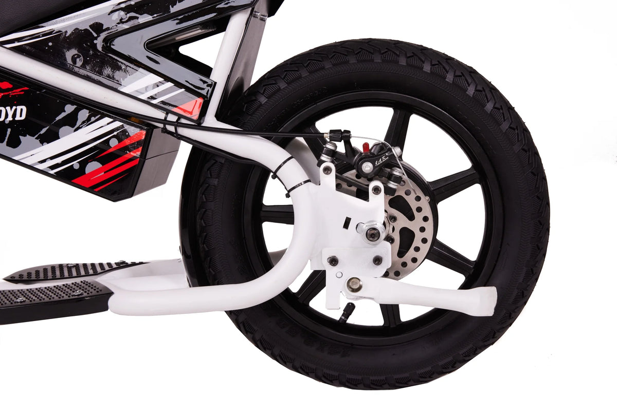 Droyd Weeler Electric Mini Bike - 24V 8ah Battery, 6 - 10 MPH, up to 8 Miles, LED Lights, Kids Ages 6+