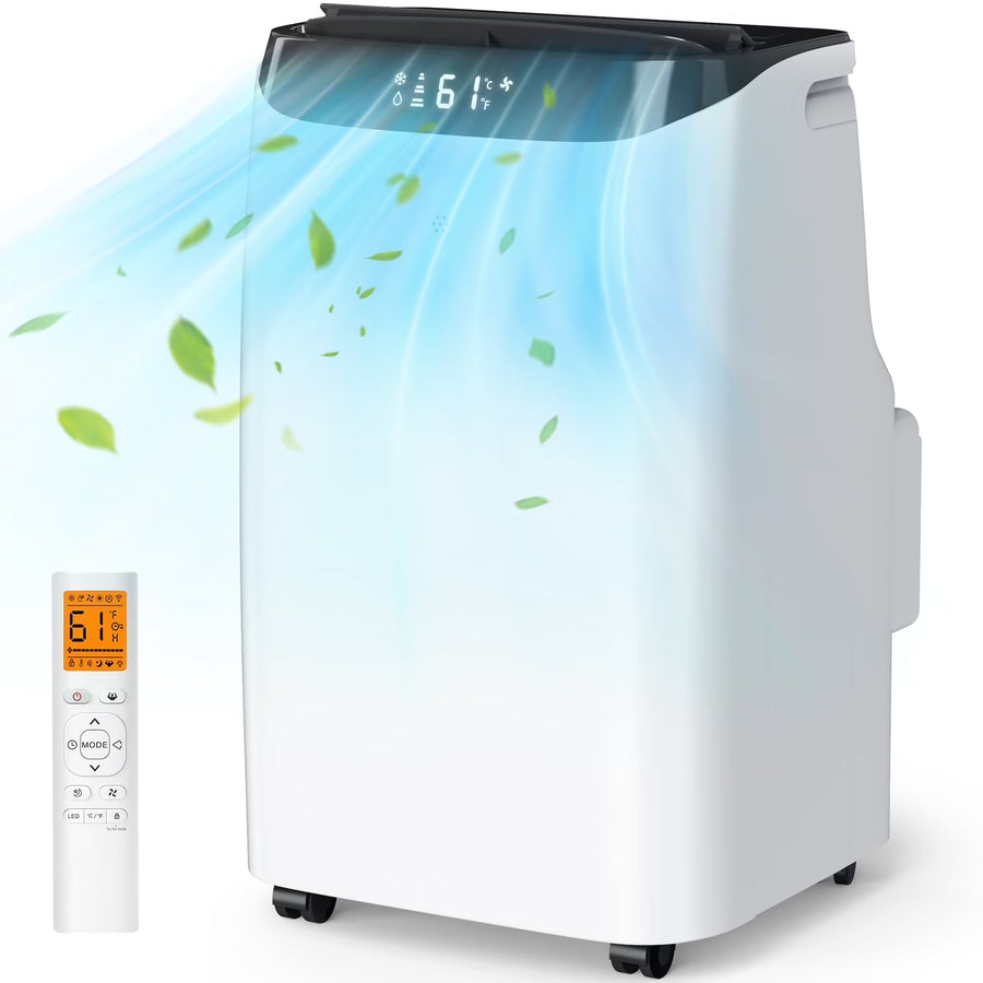 Fosawd 12000 BTU Portable Air Conditioner Cools up to 500 Sq. Ft, 3 - in - 1 AC, Dehumidifier, Fan