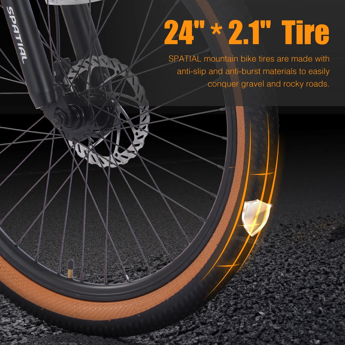 SPATIAL 24/26/27.5/29 in Mountain Bike, 8/21 Speed Lightweight Aluminum Magensium Frame Mountain Bicycle, Fits Men Women Teenagers Adult Disc Brake MTB Bicycle